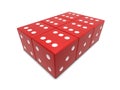 Six red dices Royalty Free Stock Photo