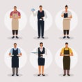 six restaurant workers