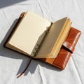 A six-ring binding and lined pages, with several blank sheets turned Royalty Free Stock Photo
