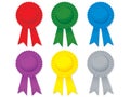 Six Rosettes (no gradient mesh Royalty Free Stock Photo