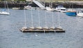 Six Sailboats on a Dock Royalty Free Stock Photo