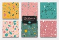 Six seamless terrazzo patterns. Hand crafted patterns.