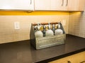 Modern Kitchen Counter Top With Seltzer Bottle Decor Royalty Free Stock Photo