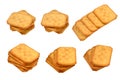 Six Shots of Crackers Royalty Free Stock Photo