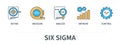 Six sigma concept vector infographics