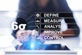 Six sigma - set of techniques and tools for process improvement. Royalty Free Stock Photo