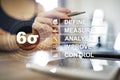 Six sigma - set of techniques and tools for process improvement. Royalty Free Stock Photo