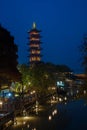 ----- Six southern town of Wuzhen Water Village alley the night Royalty Free Stock Photo