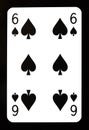 Six of spades playing card