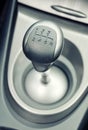 Six speed gear stick Royalty Free Stock Photo