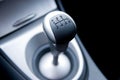 Six speed gear stick Royalty Free Stock Photo