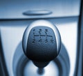 Six speed gear stick Royalty Free Stock Photo