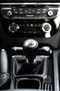 Six speed gearstick of modern car Royalty Free Stock Photo