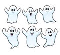 Six Spooky Halloween ghosts