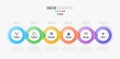 Six steps infographic timeline, presentation, report, web design