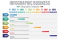 Six 6 Steps modern Timeline diagram calendar quarter with Months workflow and rectangle , presentation vector infographic.