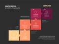 Six steps simple procedure dark layout template infographic