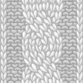 Six-Stitch cable stitch. Royalty Free Stock Photo