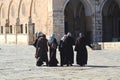 Six traditionally dressed women, Temple Mount Royalty Free Stock Photo