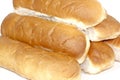 Six White Crisp Oven Baked Bread Rolls Royalty Free Stock Photo