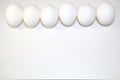 Half a dozen of large white eggs