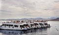 Six white yachts in the Red Sea. Egypt Royalty Free Stock Photo