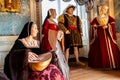 The six wives of Henry VIII at Warwick Castle, UK