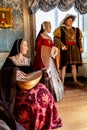 The six wives of Henry VIII at Warwick Castle, UK