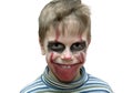 Six year old boy in terrifying make