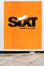 Sixt logo on a wall