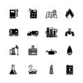 Sixteen black computer icons isolated on white