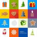 Sixteen Christmas Vector Backgrounds Set