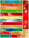 Sixteen Colorful Christmas Holiday Banners