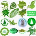 Sixteen labels for natural and organic products