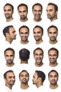 Sixteen portraits of a man