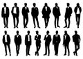 Male silhouette in an elegant suit
