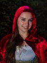 Sixteen year old girl dressed as Little Red Riding Hood Royalty Free Stock Photo