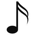 Sixteenth music note icon, simple style Royalty Free Stock Photo