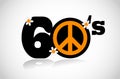 Sixties peace symbol Royalty Free Stock Photo