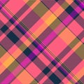 Sixties seamless textile background, gingham pattern vector tartan. Fire texture check plaid fabric in red and dark colors Royalty Free Stock Photo