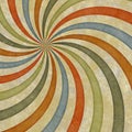 Sixties style grungy sunburst swirl