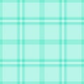 Sixties vector textile plaid, fit seamless background tartan. Picture check fabric pattern texture in light and teal colors