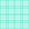 Sixties vector textile plaid, fit seamless background tartan. Picture check fabric pattern texture in light and teal colors