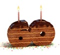 Sixtieth birthday or anniversary cake