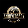 60th Anniversary emblem. Anniversary badge Royalty Free Stock Photo