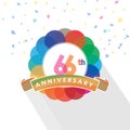 Sixty-six anniversary logo design