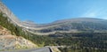 SIYEH BEND UNDER CIRRUS STREAKY CLOUDS IN GLACIER NATIONAL PARK IN MONTANA USA Royalty Free Stock Photo