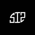 SIZ letter logo design on black background. SIZ creative initials letter logo concept. SIZ letter design