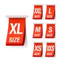 Size clothing labels Royalty Free Stock Photo