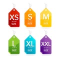 Size Clothing Labels Set. Vector Royalty Free Stock Photo